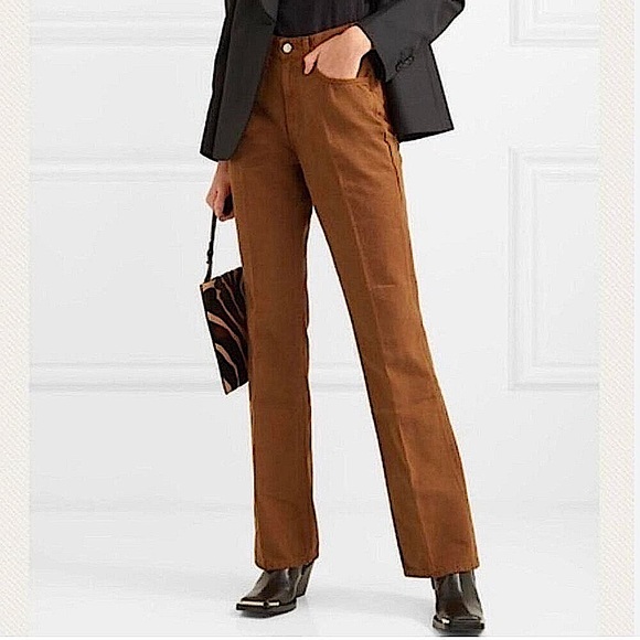 RE/DONE Brown Stove Pipe Jeans - Picture 2 of 12